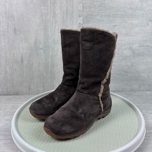 Patagonia Lugano Boots Women's 8 Brown Waterproof Faux‎ Fur Lined Polartec